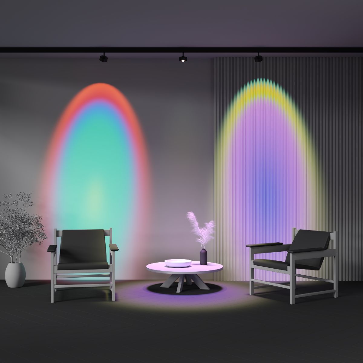 трековый магнитный светильник maytoni lens tr217-4-15wtw-ds-b