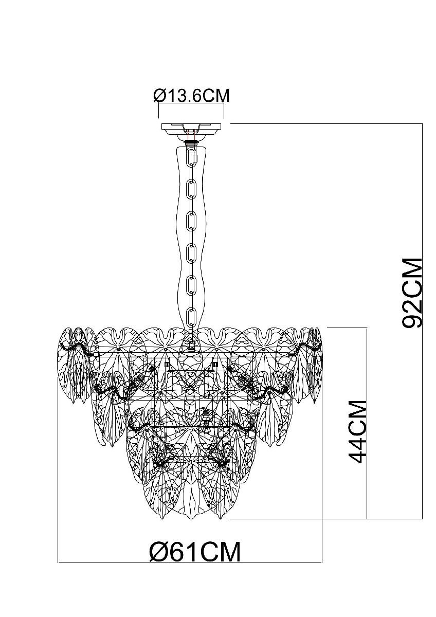 подвесная люстра arte lamp kapri a4078lm-9cc