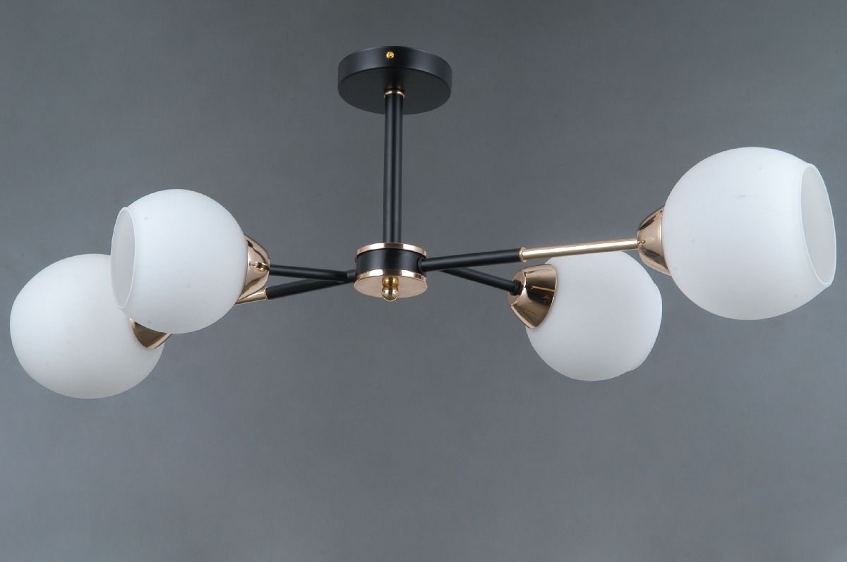 люстра на штанге illumico il0715-4csq-24 bk gd libra