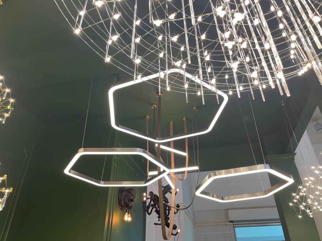 подвесной светодиодный светильник loft it titanium 10243m gold