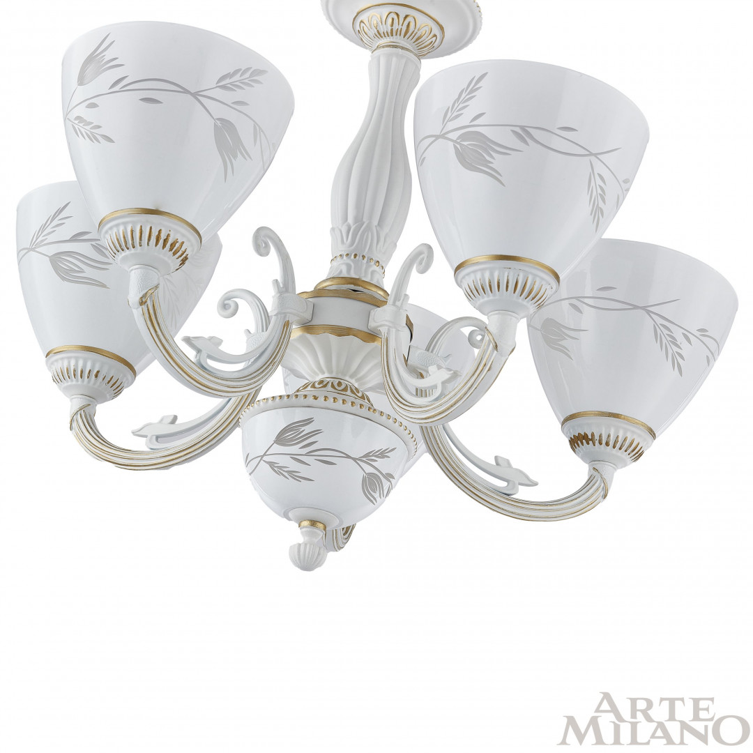 подвесная люстра arte milano 343659/5 wt+g