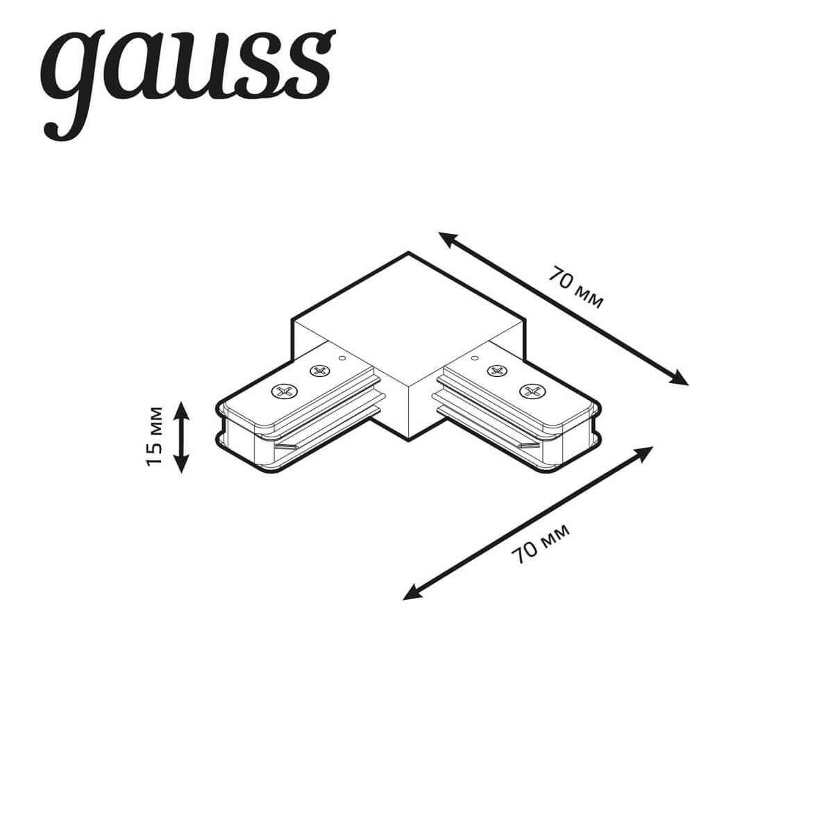 коннектор l-образный gauss tr107