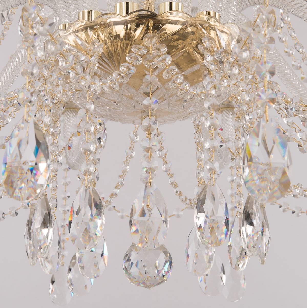 подвесная люстра bohemia ivele crystal 107/12+6/360 g