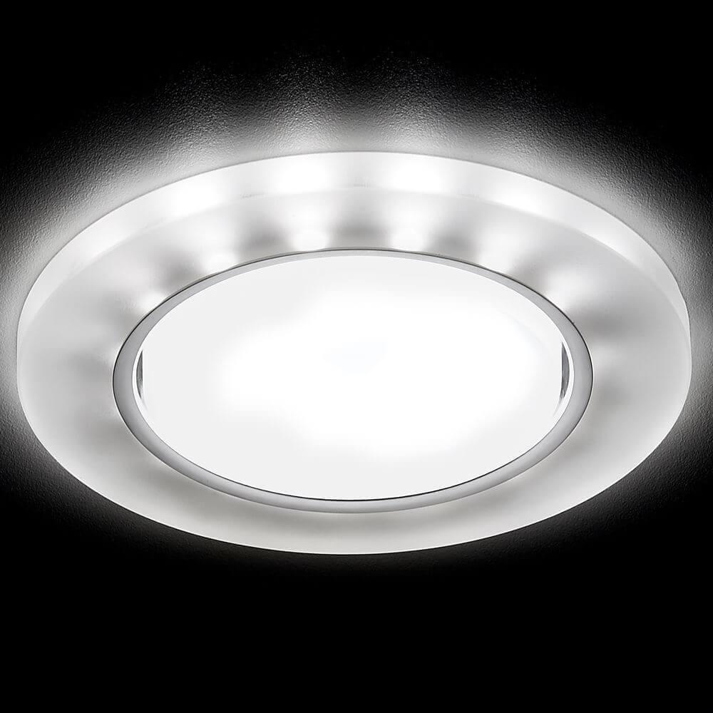 встраиваемый светодиодный светильник ambrella light gx53 led g214 ch/wh