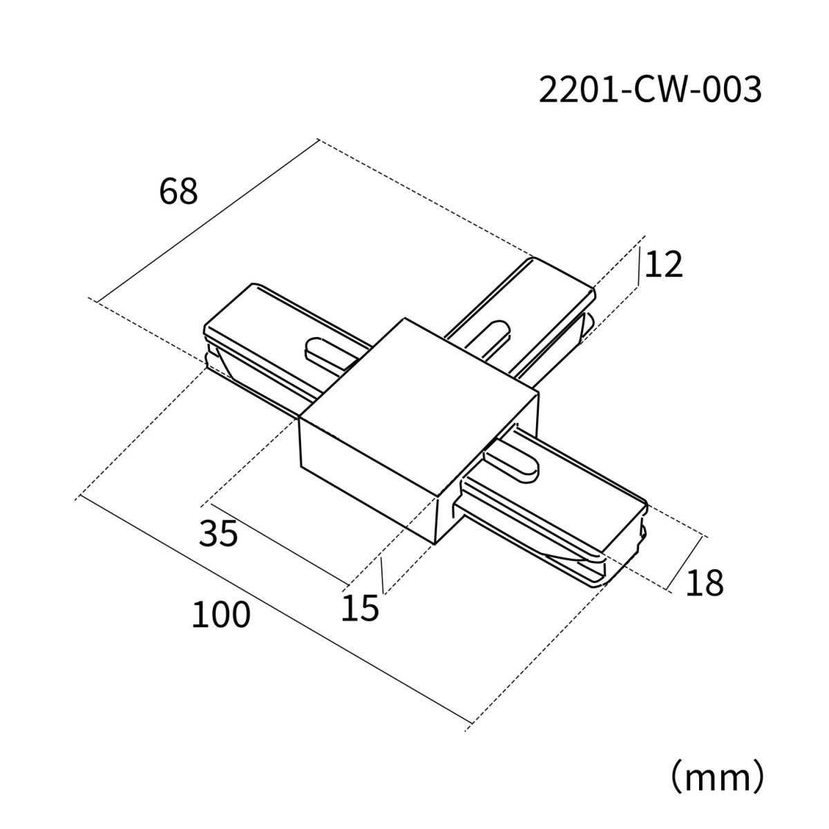 коннектор для однофазного шинопровода favourite practica 2201-cw-003