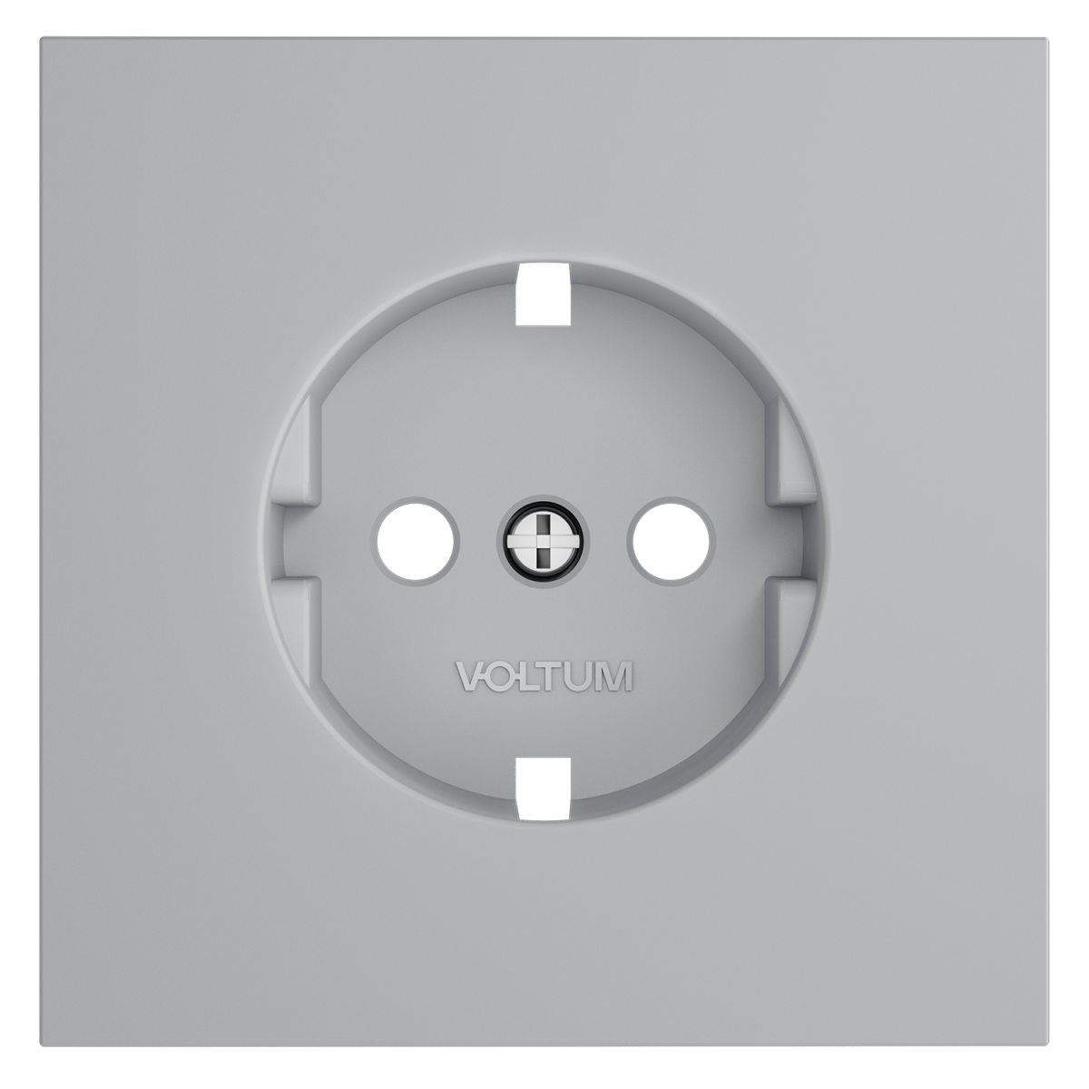 накладка для розетки с заземлением voltum s70 (серый) vls000616