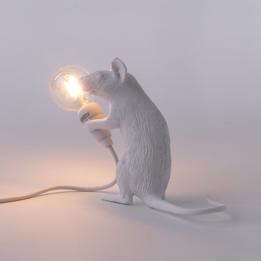 настольная лампа mouse lamp sitting usb seletti