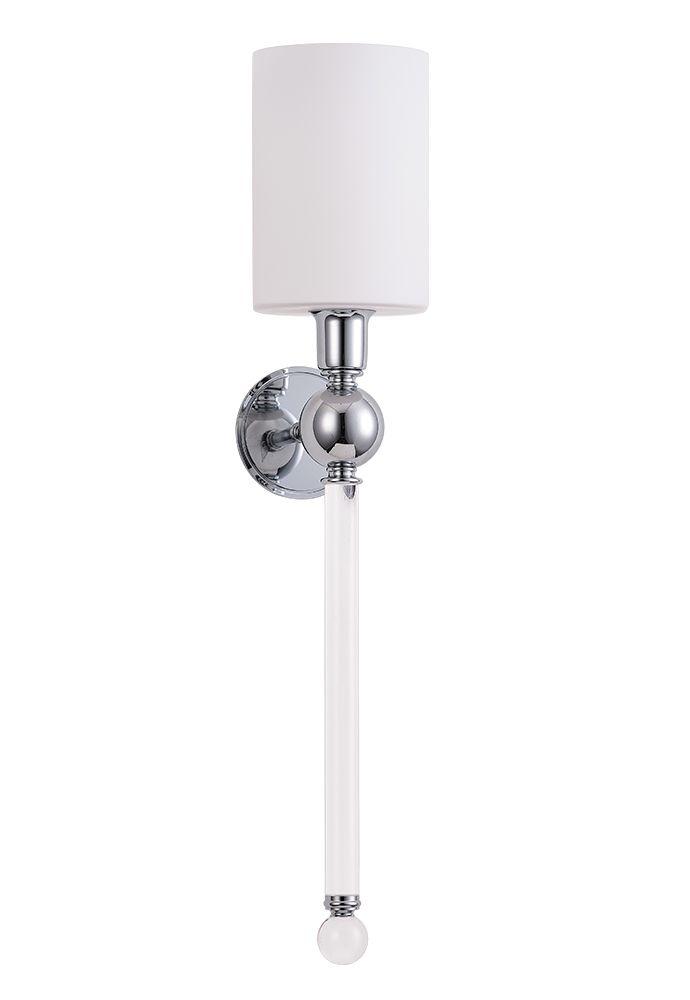 бра crystal lux mirabella ap1 chrome/white