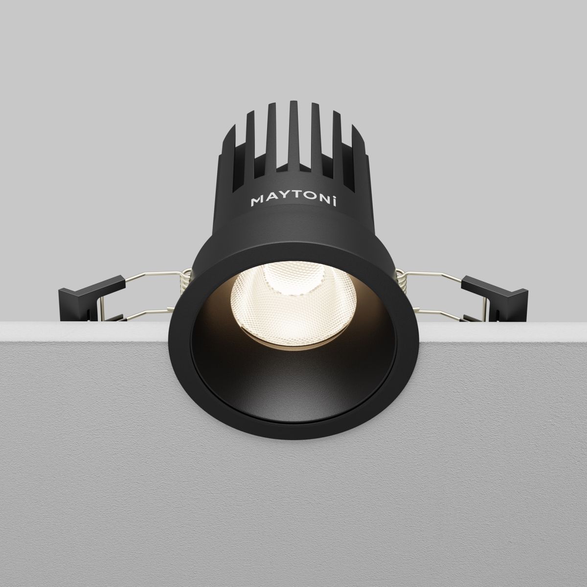 встраиваемый светильник maytoni dip dl117-15w-4k-b