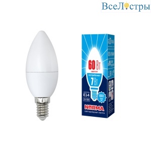 LED-C37-7W/NW/E14/FR/NR картон