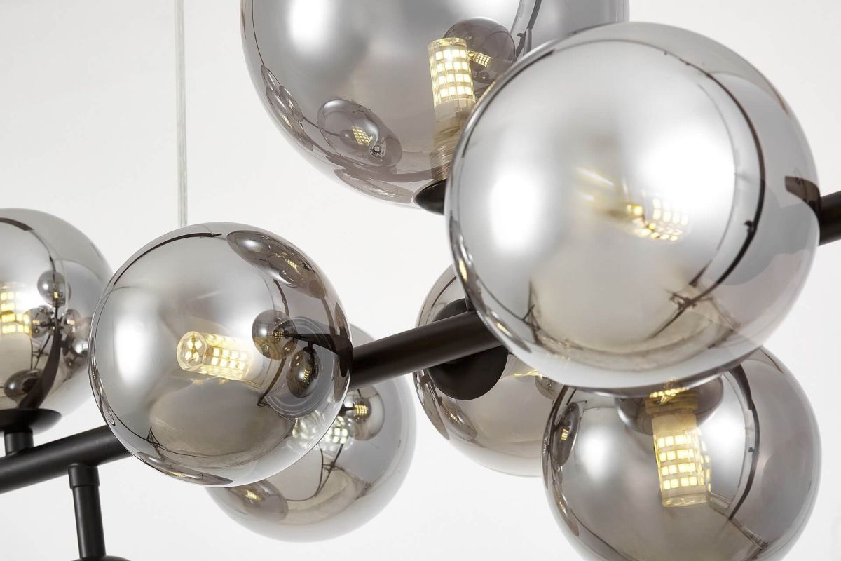 подвесной светильник lumina deco ldp 7033-10 bk+gy