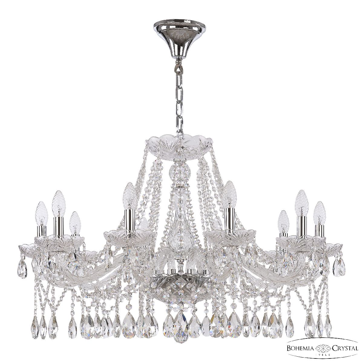 подвесная люстра bohemia ivele crystal 1413/10/300 ni