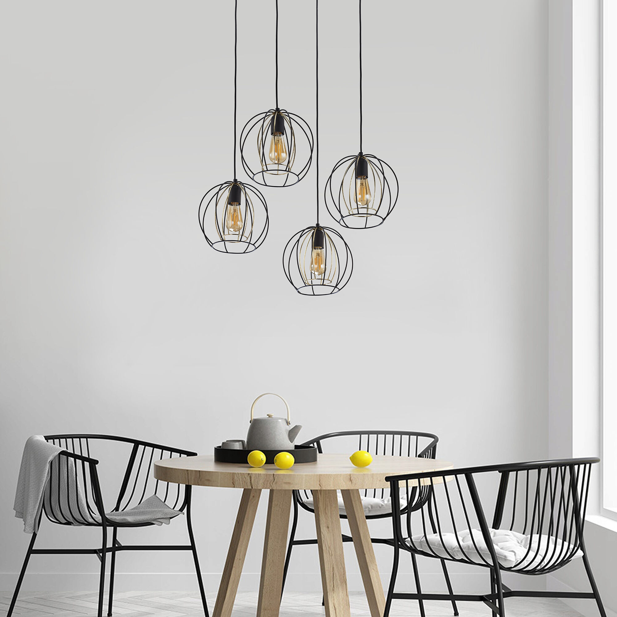 подвесная люстра tk lighting 6598 jaula