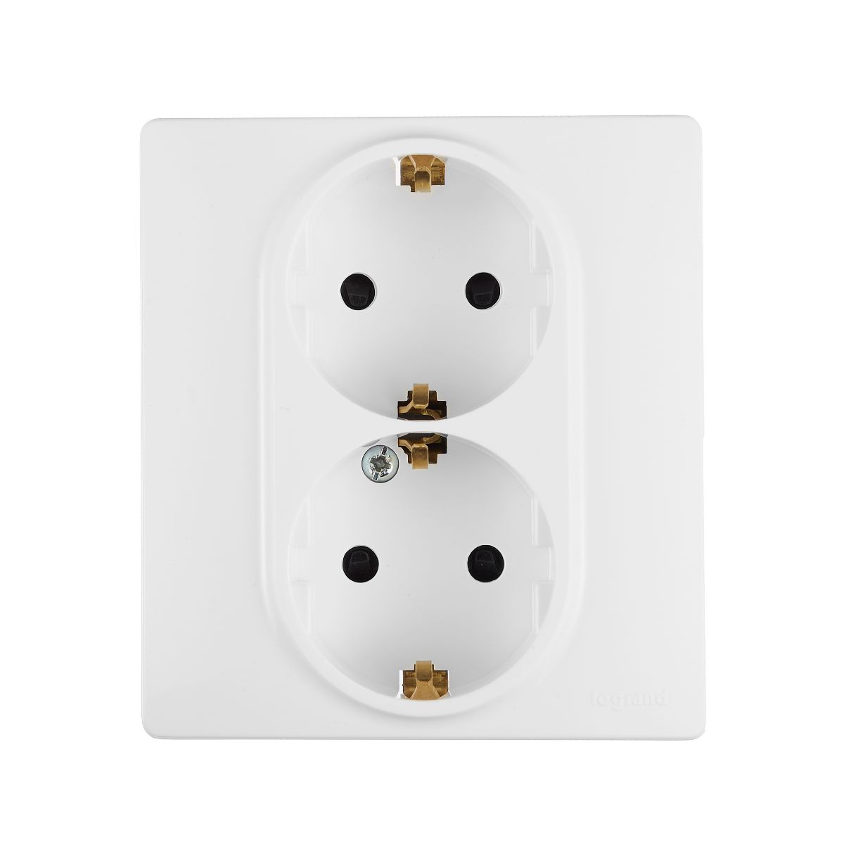 розетка двойная с/з со шторками legrand inspiria 673755