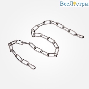 10300 цепь длиной 1 метр с 2 карабинами хром, арт. 73023