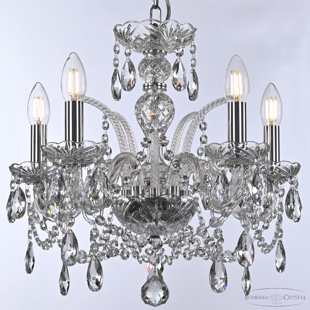 подвесная люстра bohemia ivele crystal 105/5/141 ni