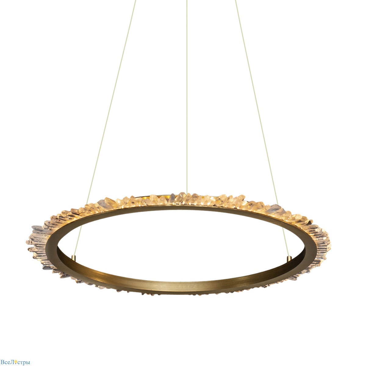 подвесная люстра delight collection quartz halo md20020154-1b satin gold