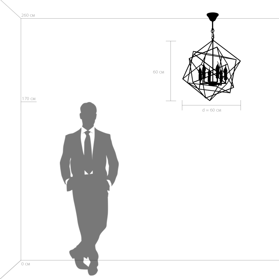 подвесная люстра lightstar gabbia 732267