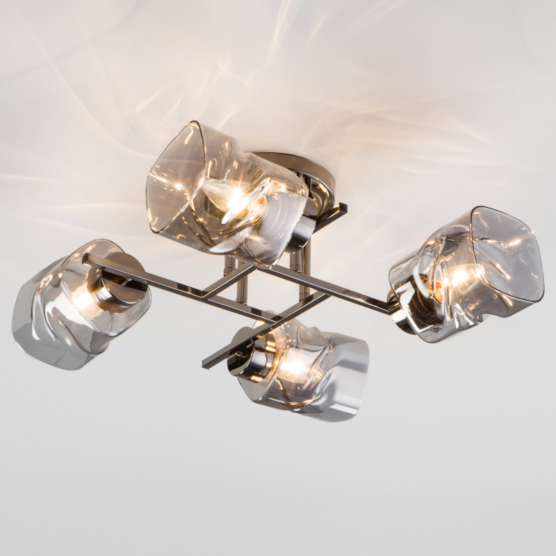 люстра на штанге eurosvet 30165/4 черный жемчуг