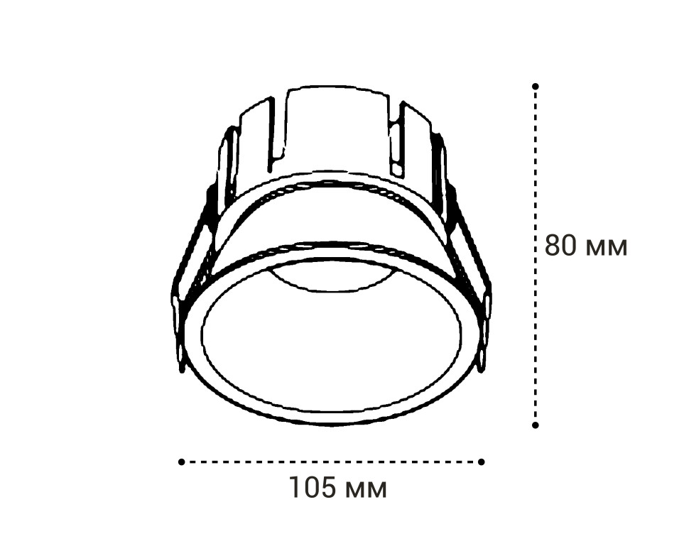 встраиваемый влагозащищенный светильник italline it06-6032 white 3000k