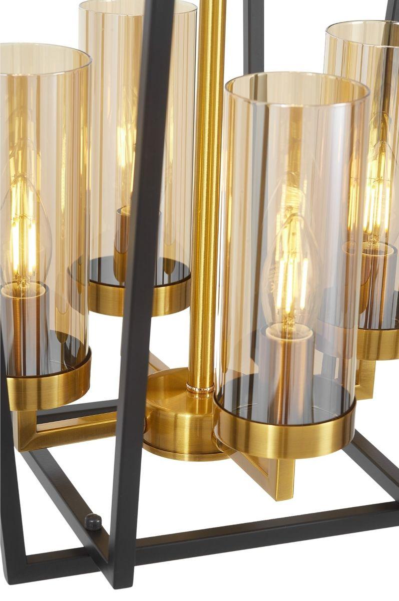 подвесная люстра lumina deco afres ldp 1246-4 bk+md