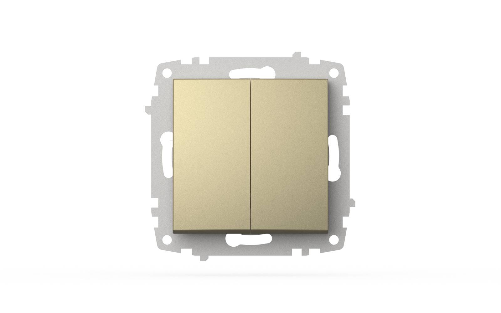 выключатель двухклавишный elbi zena vega 609-011400-202
