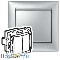 выключатель двухклавишный legrand valena classic 694337