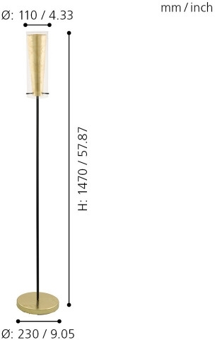 торшер eglo pinto gold 97655