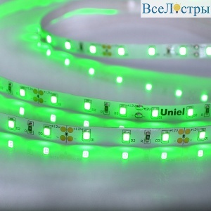 ULS-M11-2835-60LED/m-8mm-IP20-DC12V-4,8W/m-5M-GREEN PROFI катушка в герметичной упаковке