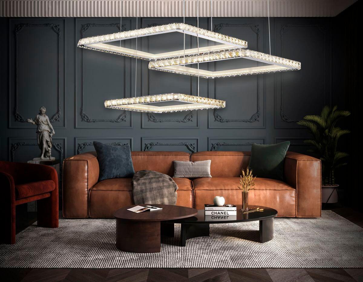 подвесной светодиодный светильник ambrella light acrylica ice fa1759
