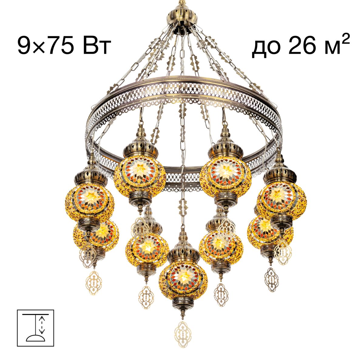 подвесная люстра citilux каир cl419185