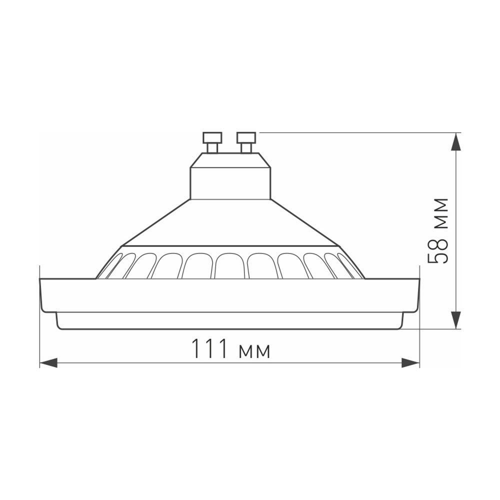 лампа светодиодная arlight ar111-unit-gu10-15w-dim 025624