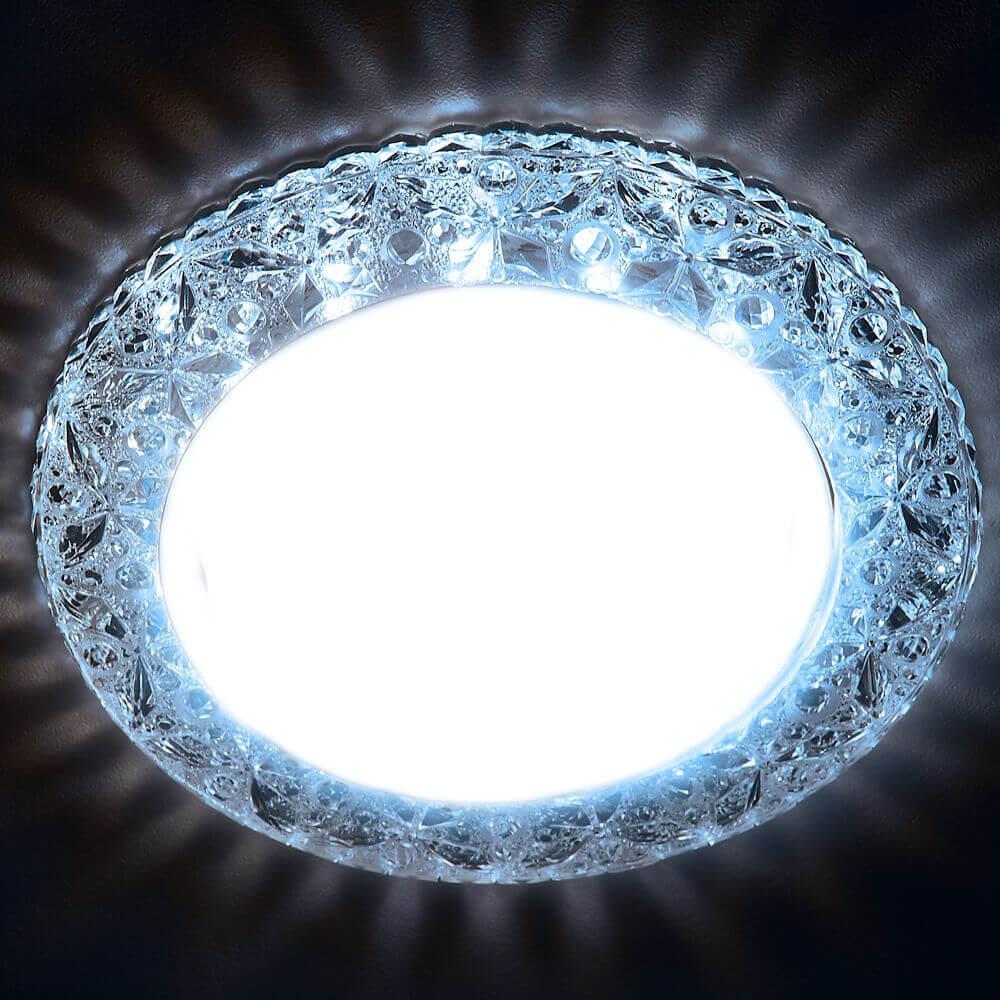 встраиваемый светодиодный светильник ambrella light gx53 led g308 cl/cld