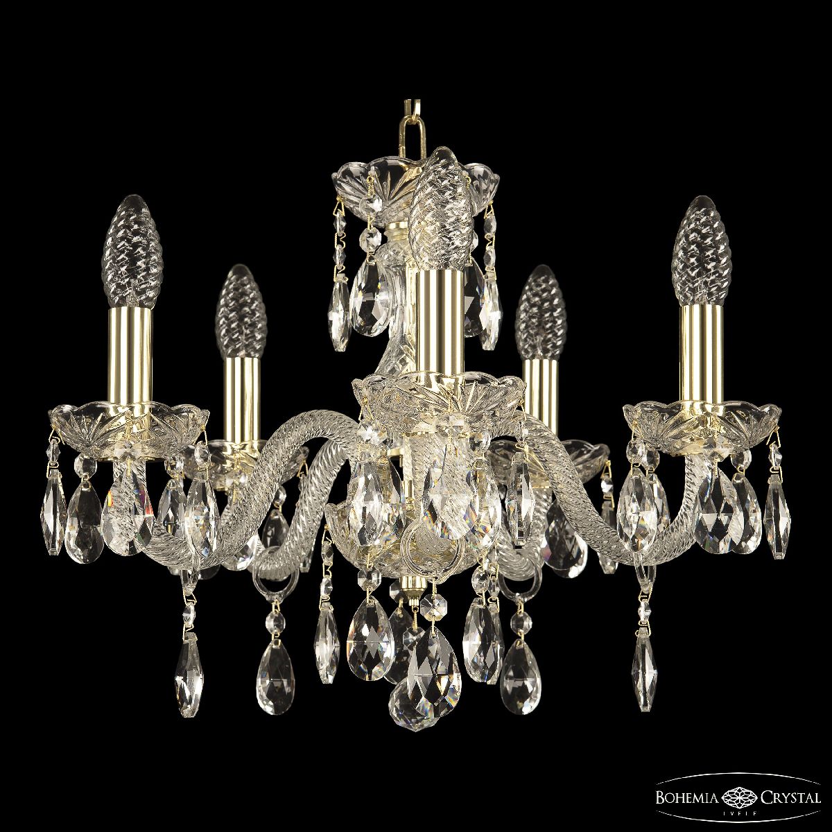 подвесная люстра bohemia ivele crystal 117/5/141 g