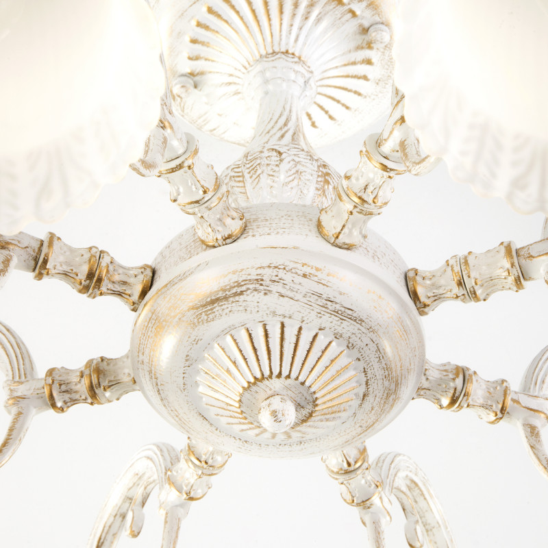 люстра на штанге eurosvet 60107/8 белый с золотом