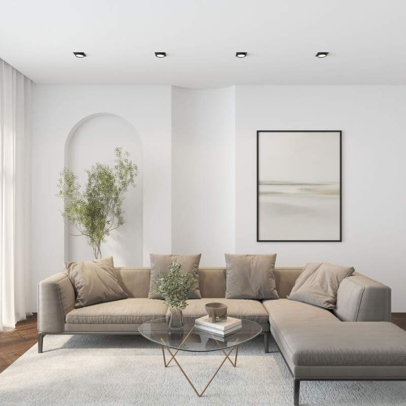 встраиваемый светильник denkirs flat dk2091-bk