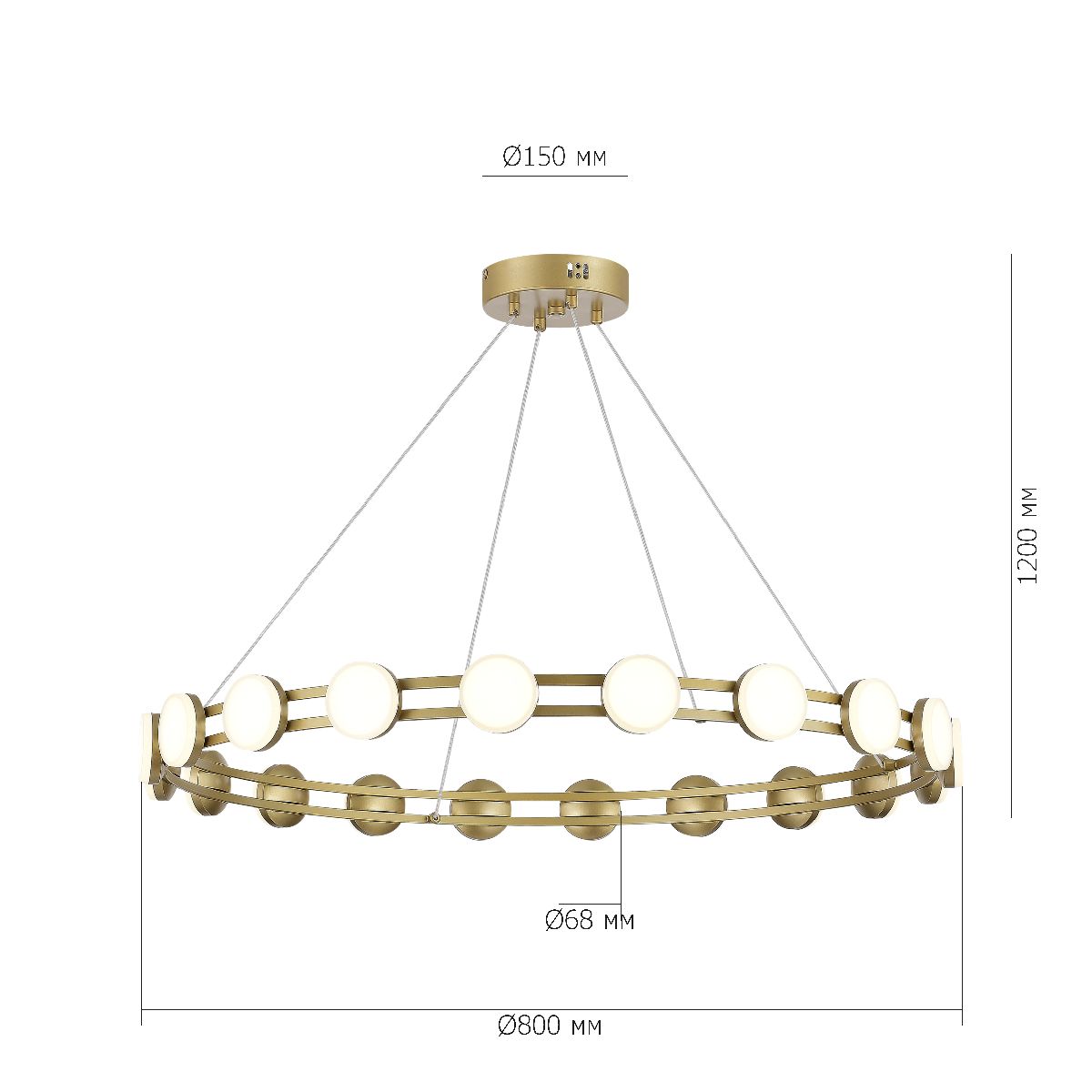 подвесная люстра st luce monro sl6610.203.20