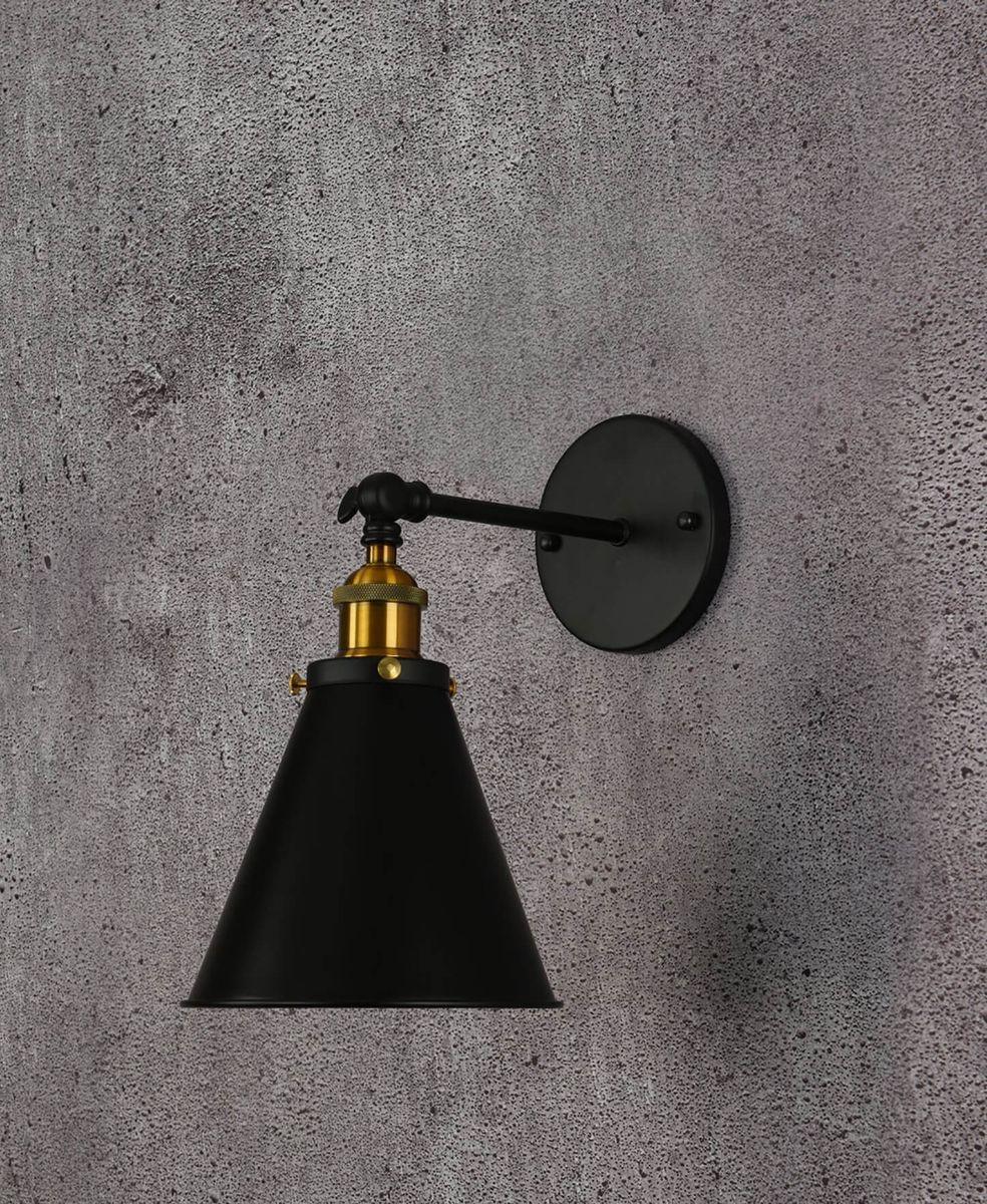 бра lumina deco rubi ldw b007-1 bk