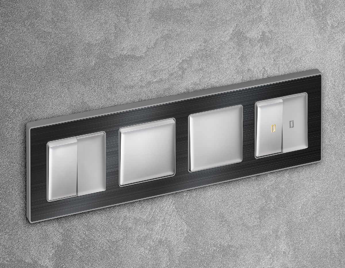 лицевая панель для выключателя двухклавишного ambrella volt alfa ap4030