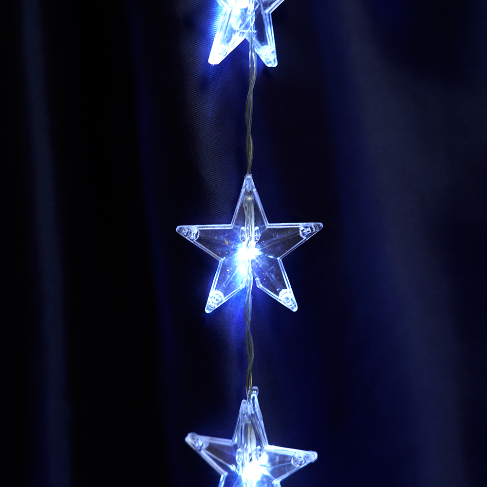 светодиодная гирлянда занавес звездочки feron cl25 48608