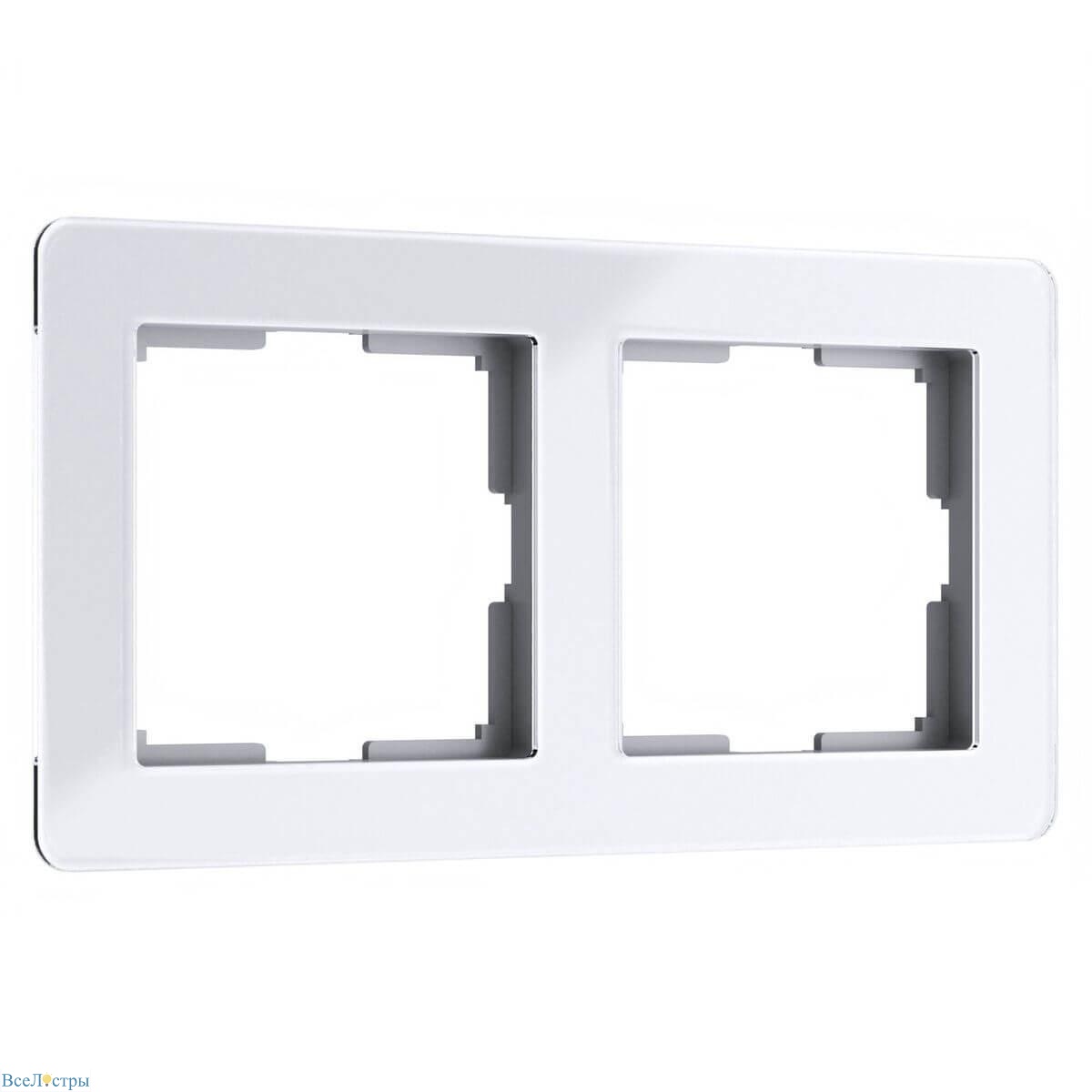 рамка werkel acrylic на 2 поста белый w0022701 4690389184840