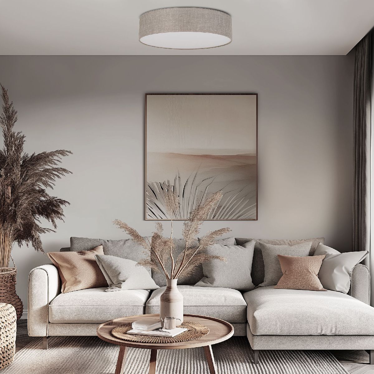 потолочная люстра tk lighting 5638 rondo linen a065054