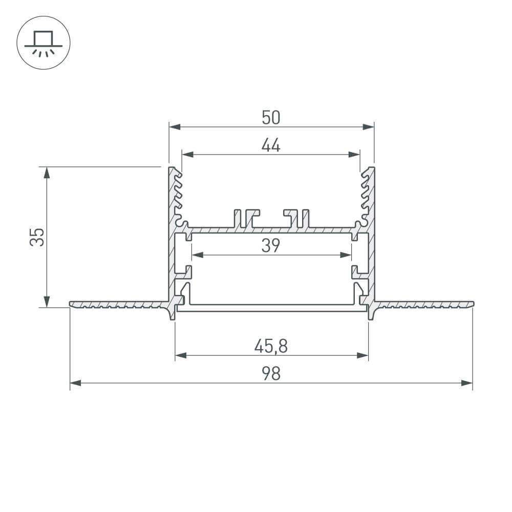 профиль arlight sl-linia 027160