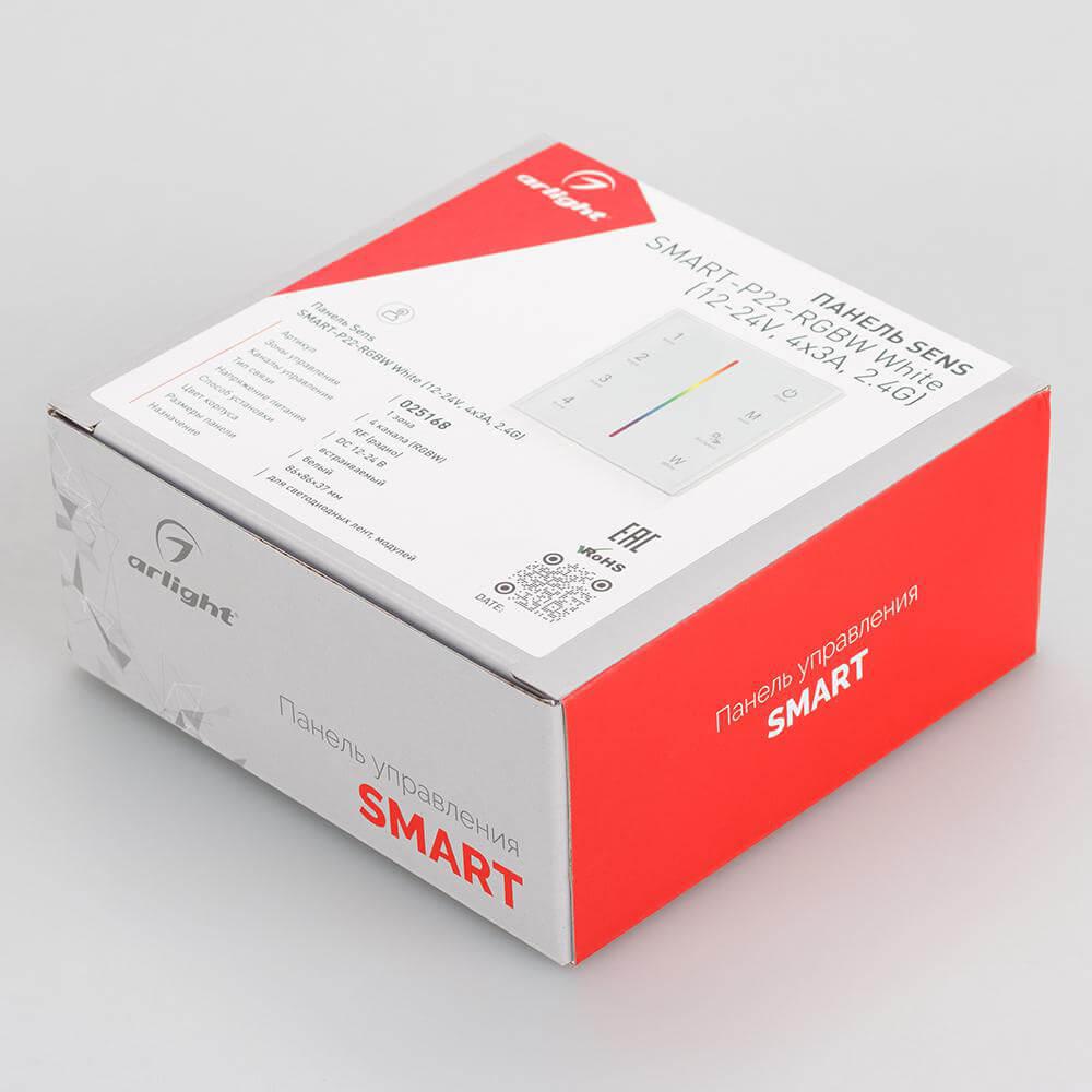 панель управления arlight sens smart-p22-rgbw white 025168