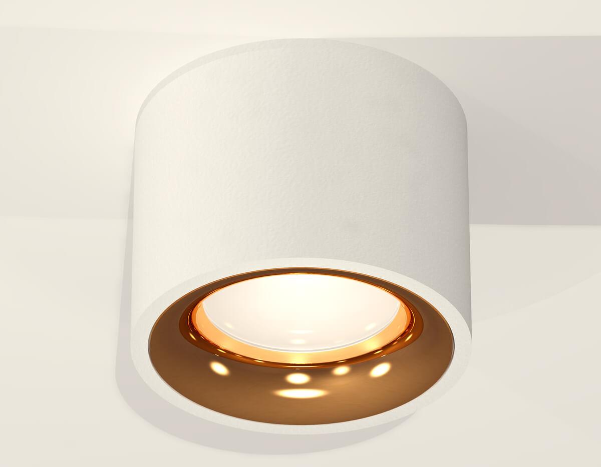 комплект накладного светильника ambrella light xs7510024 swh/pyg белый песок/золото желтое полированное (c7510, n7014)