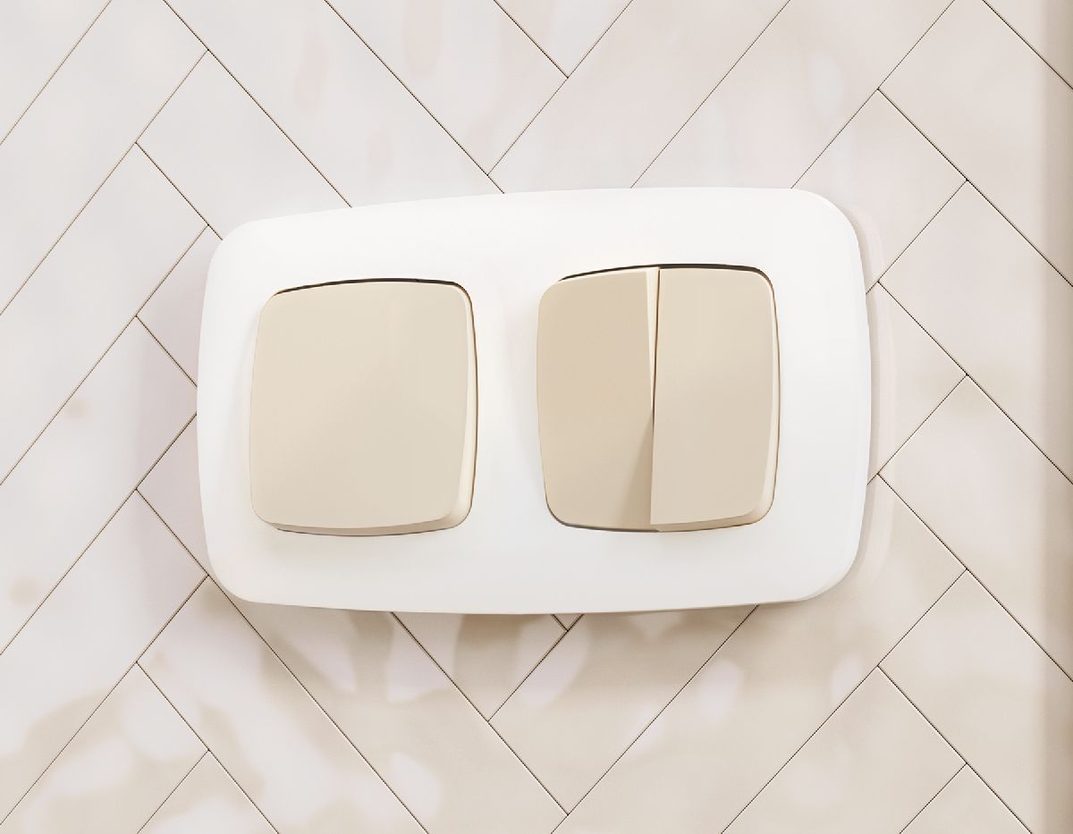 лицевая панель для выключателя двухклавишного ambrella volt omega op3230