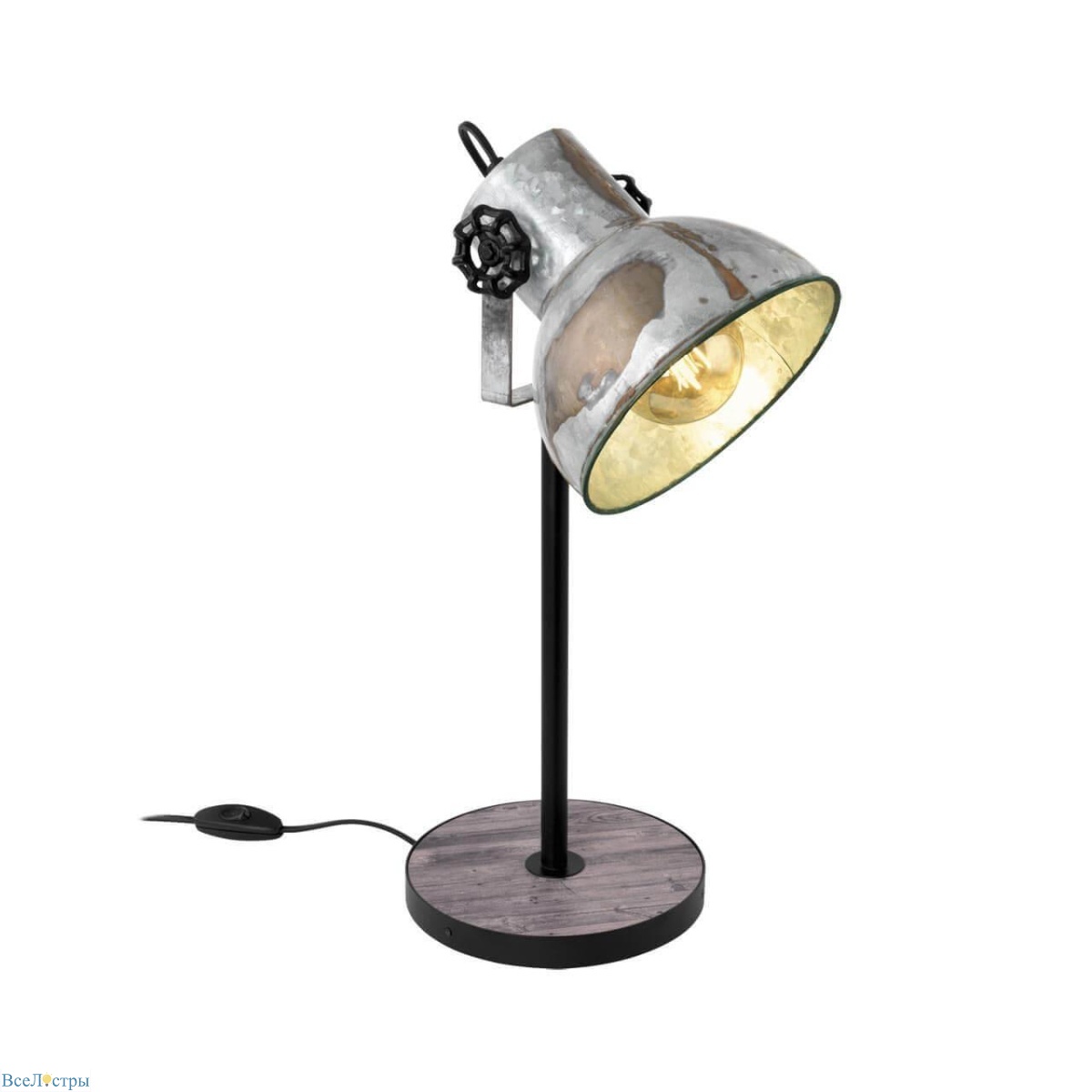 настольная лампа декоративная eglo barnstaple 49718