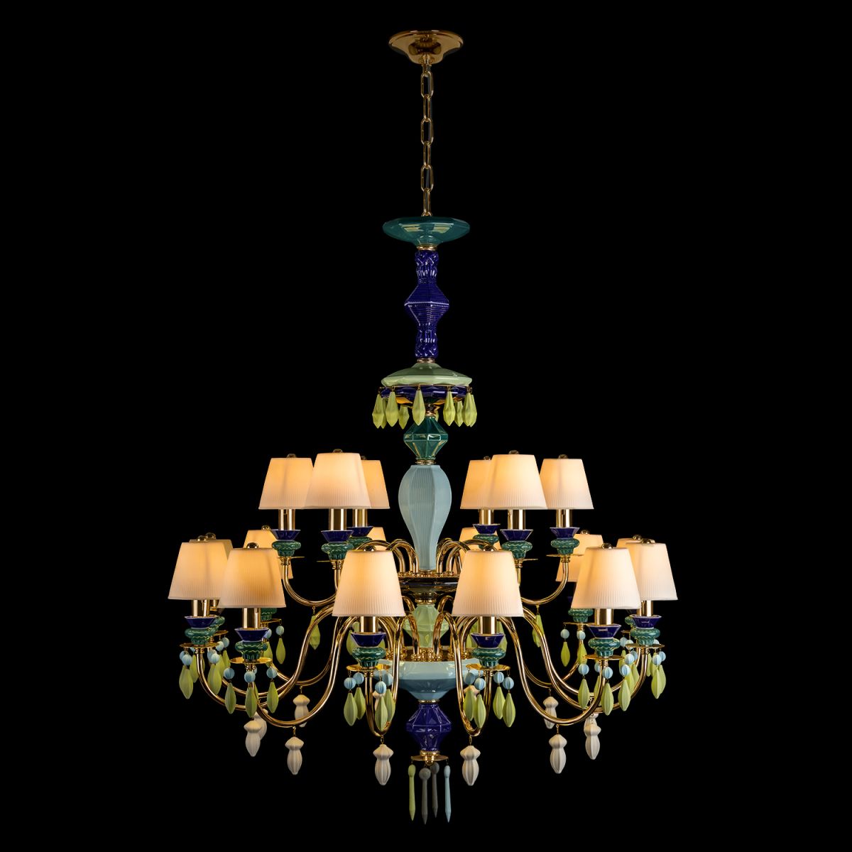 подвесная люстра loft it grace 10203/12+6 green