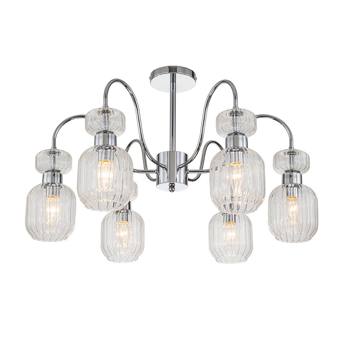 потолочная люстра escada gloss 1141/6pl chrome/clear