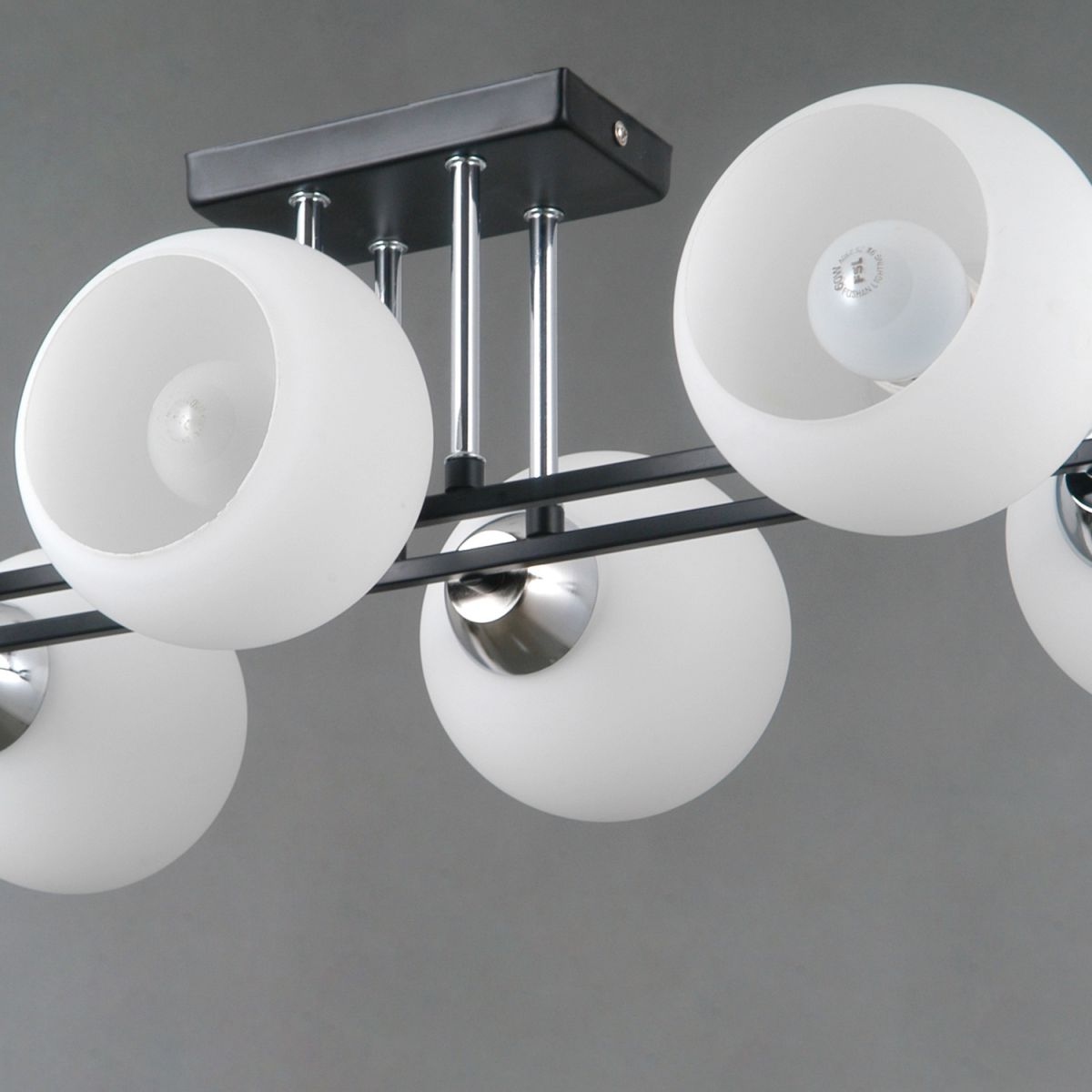 потолочная люстра illumico il0791-6csq-25 bk cr trento